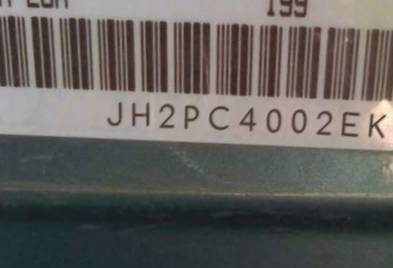 VIN prefix JH2PC4002EK7