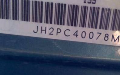 VIN prefix JH2PC40078M1
