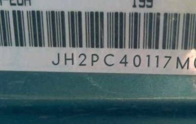 VIN prefix JH2PC40117M0