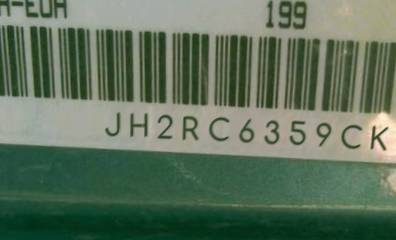 VIN prefix JH2RC6359CK0