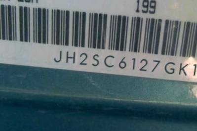 VIN prefix JH2SC6127GK1