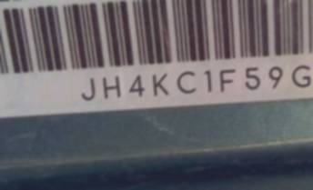 VIN prefix JH4KC1F59GC0