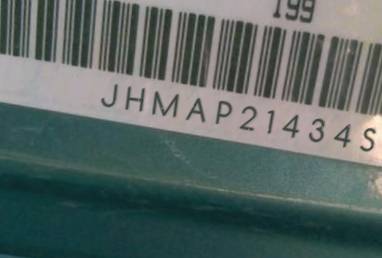 VIN prefix JHMAP21434S0