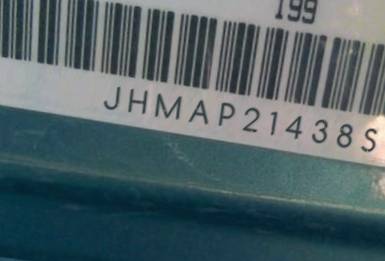 VIN prefix JHMAP21438S0