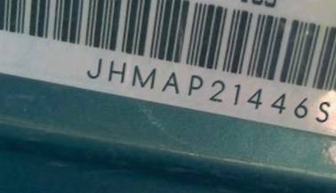 VIN prefix JHMAP21446S0