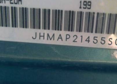 VIN prefix JHMAP21455S0