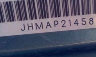 VIN prefix JHMAP21458S0