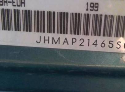 VIN prefix JHMAP21465S0