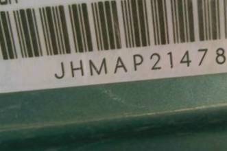 VIN prefix JHMAP21478S0