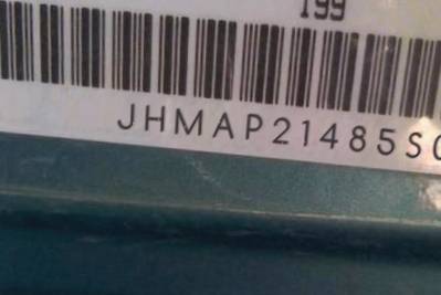 VIN prefix JHMAP21485S0