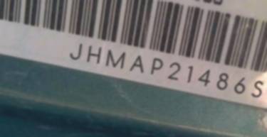 VIN prefix JHMAP21486S0