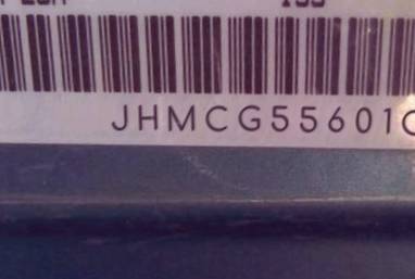 VIN prefix JHMCG55601C0