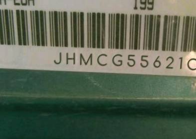 VIN prefix JHMCG55621C0