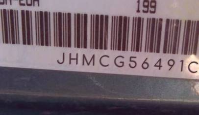 VIN prefix JHMCG56491C0