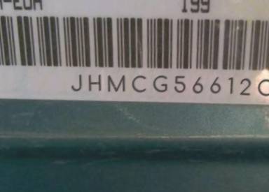 VIN prefix JHMCG56612C0