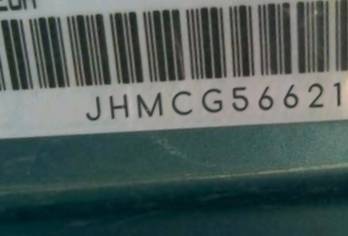 VIN prefix JHMCG56621C0