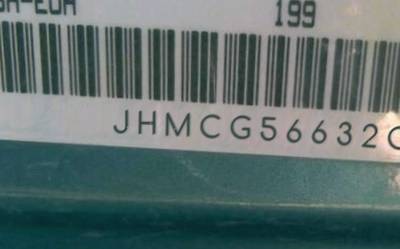 VIN prefix JHMCG56632C0