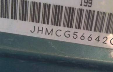 VIN prefix JHMCG56642C0