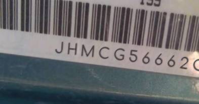 VIN prefix JHMCG56662C0