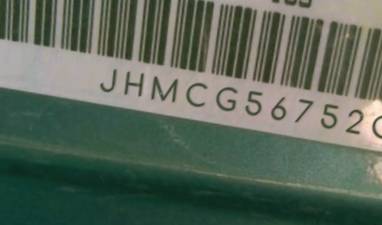 VIN prefix JHMCG56752C0