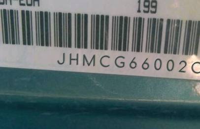 VIN prefix JHMCG66002C0