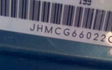 VIN prefix JHMCG66022C0