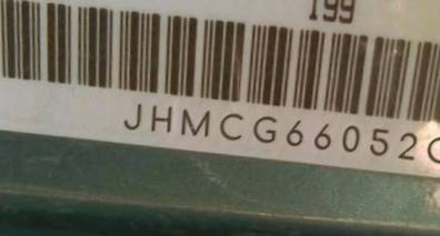 VIN prefix JHMCG66052C0