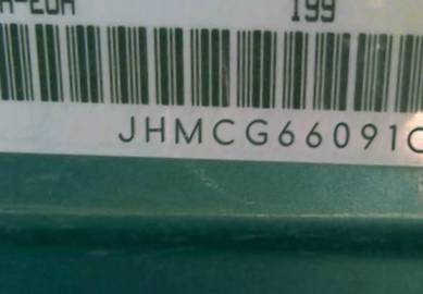 VIN prefix JHMCG66091C0