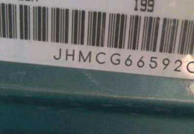VIN prefix JHMCG66592C0
