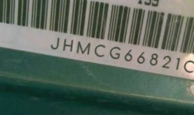 VIN prefix JHMCG66821C0