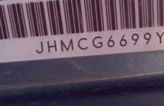 VIN prefix JHMCG6699YC0