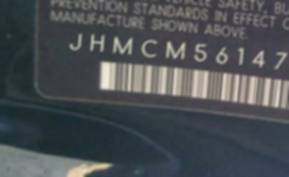VIN prefix JHMCM56147C0
