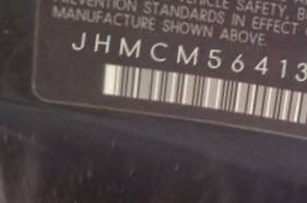 VIN prefix JHMCM56413C0