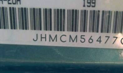VIN prefix JHMCM56477C0