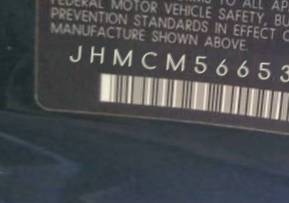 VIN prefix JHMCM56653C0