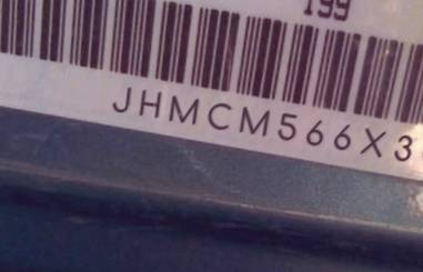 VIN prefix JHMCM566X3C0
