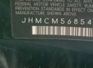 VIN prefix JHMCM56854C0