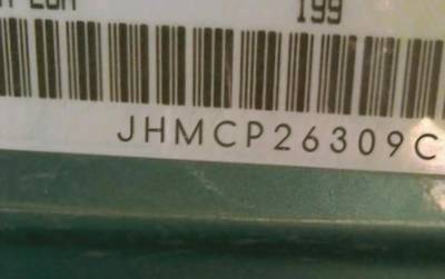 VIN prefix JHMCP26309C4