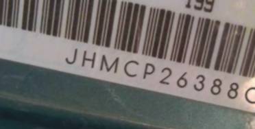 VIN prefix JHMCP26388C0