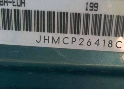VIN prefix JHMCP26418C0