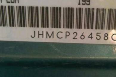 VIN prefix JHMCP26458C0