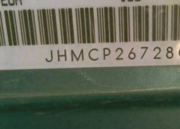 VIN prefix JHMCP26728C0