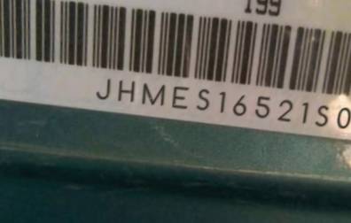 VIN prefix JHMES16521S0