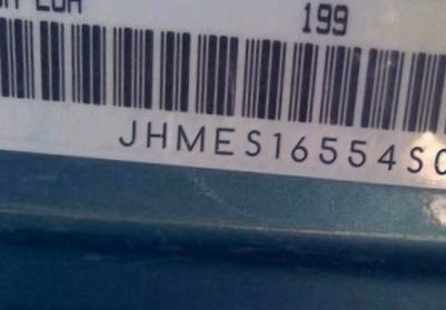 VIN prefix JHMES16554S0