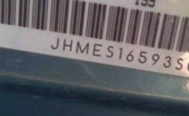 VIN prefix JHMES16593S0