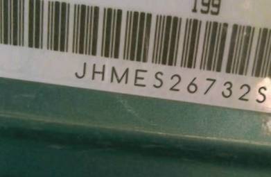 VIN prefix JHMES26732S0