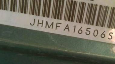 VIN prefix JHMFA16506S2