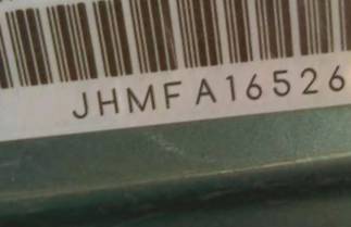 VIN prefix JHMFA16526S0