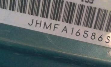 VIN prefix JHMFA16586S0
