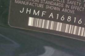 VIN prefix JHMFA16816S0